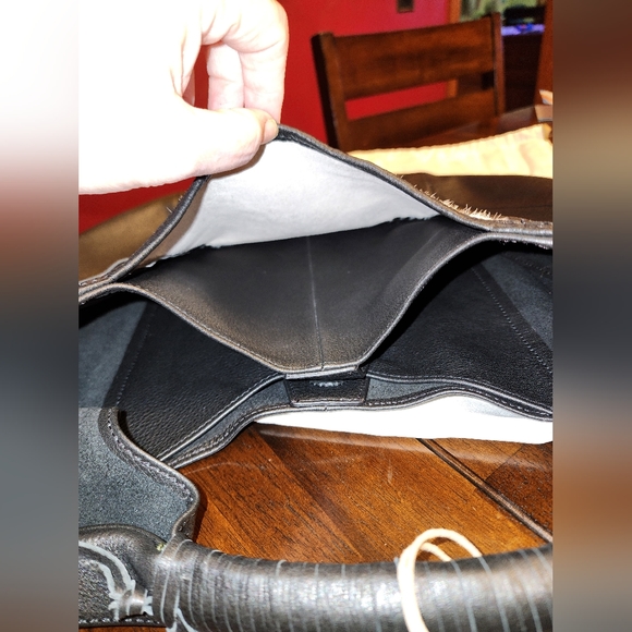 Hobo Cow Print Leather Crescent Bag - Picture 3 of 5